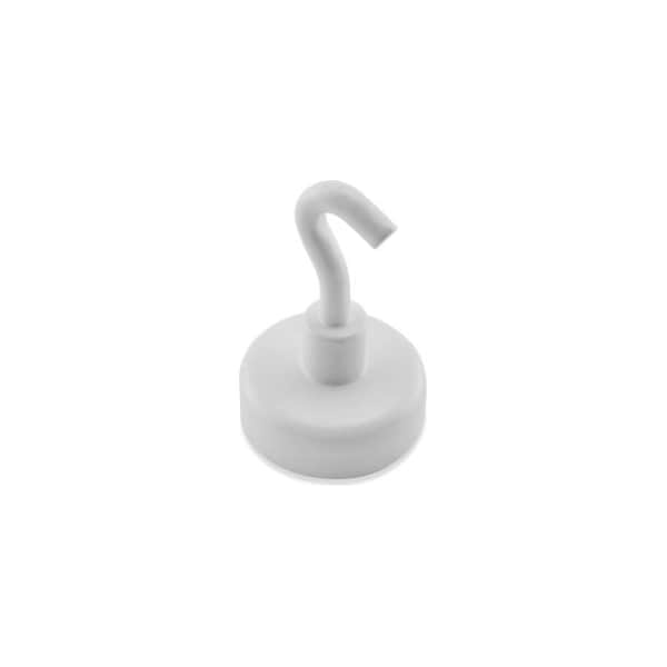 Master Magnetics Master Magnetics Ceramic Magnetic Hook MHHH9BX - 9 Lbs. Pull White Enamel Paint - Pkg Qty 25 MHHH9BX - main